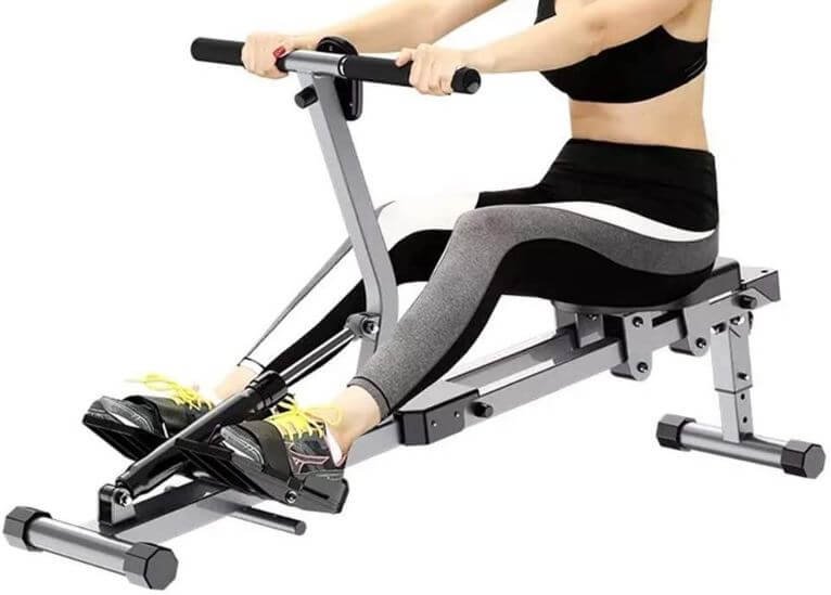 7) Rowing Machine Foldable Track Glider