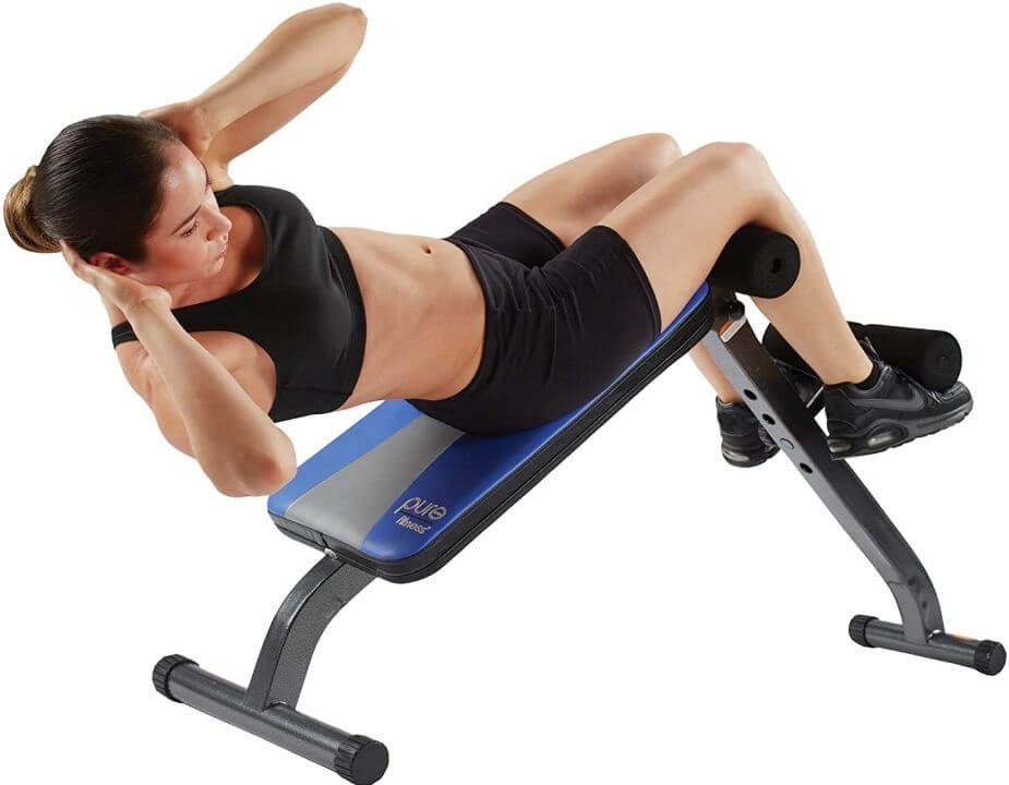 6) Pure Fitness Adjustable Ab Crunch Sit-up Bench For Toning And Training