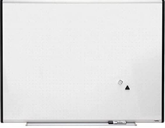 13) Lorell Magnetic Whiteboard with Grid Lines