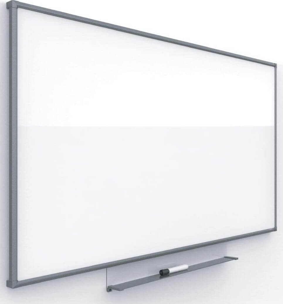 14) Quartet Non-Magnetic Whiteboard With Charcoal Frame
